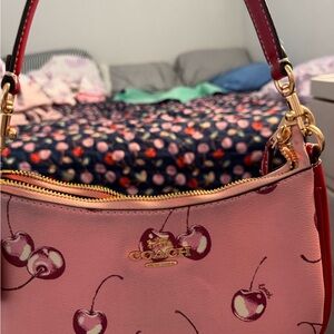 Coach Pink Cherry Print Shoulder Bag